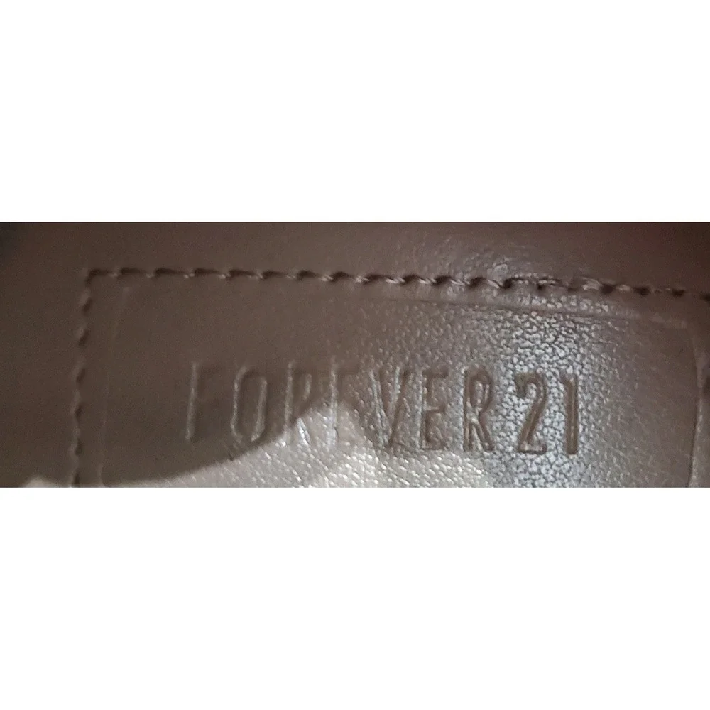 Forever 21 Womens Taupe Faux Suede Over The Knee Block Heel Boots Size 8